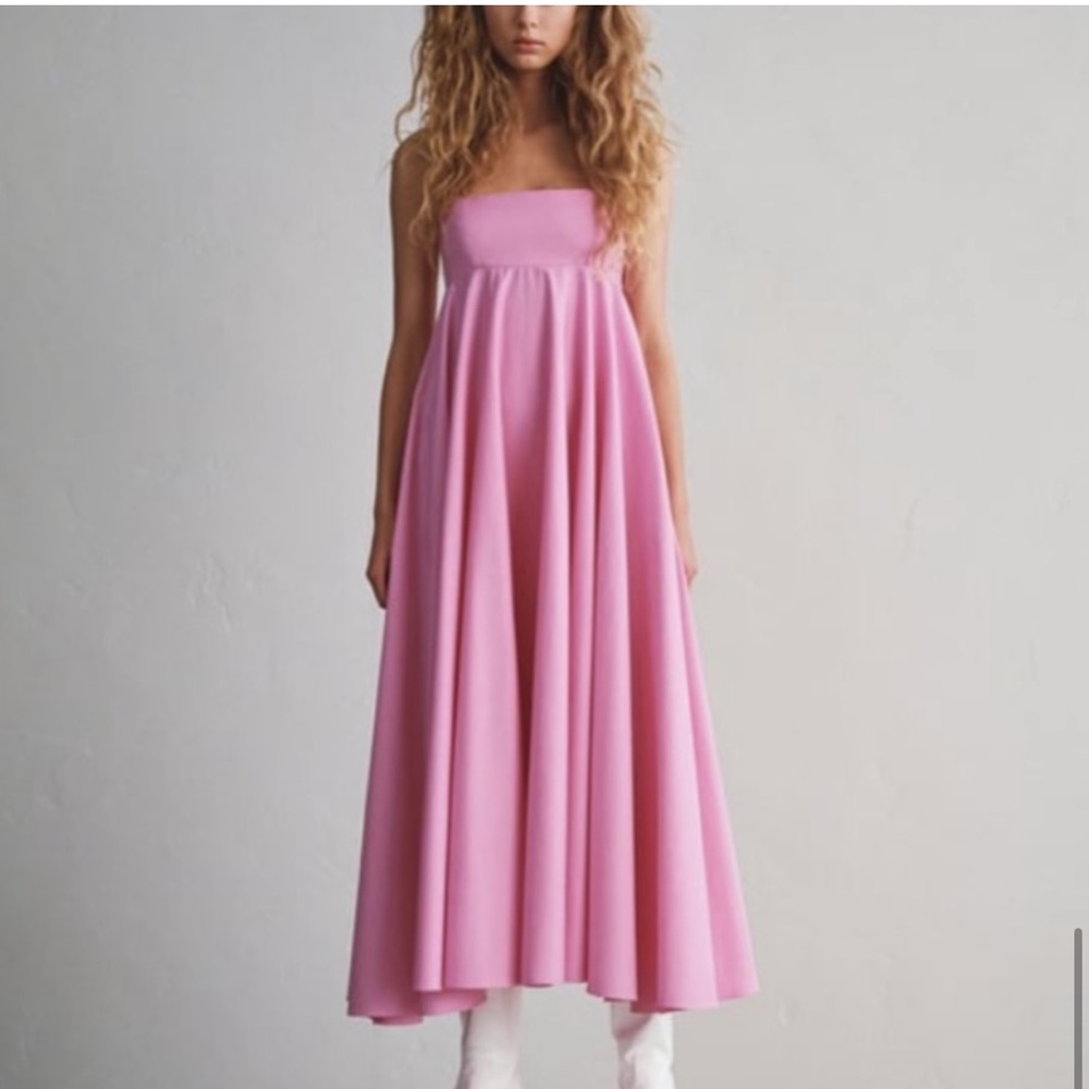 ZARA pink poplin dress NWT